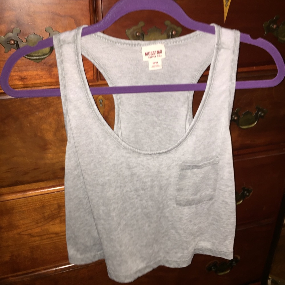 Heather Grey Crop Tank